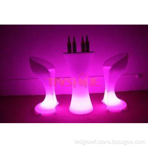 Cleanable Plastic LED Glow Furniture For Bedroom / Illumina